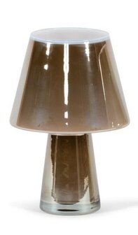 Windlicht lamp- beige glans